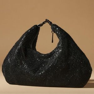 Anthropologie Crescent Rhinestone Bag